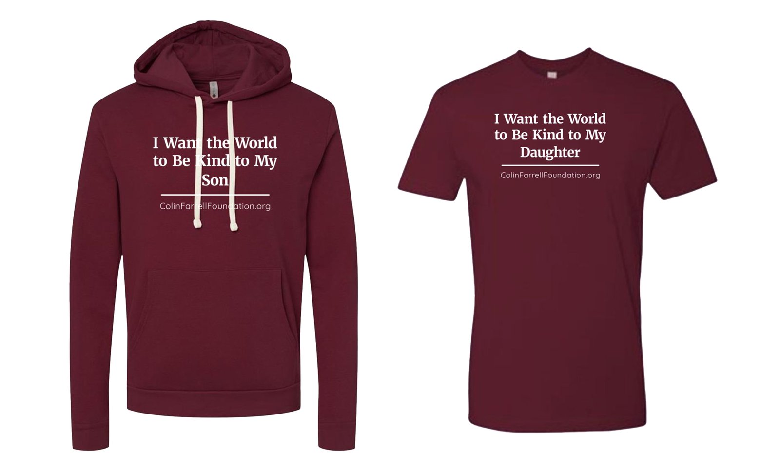 T-shirt and hoodie product images